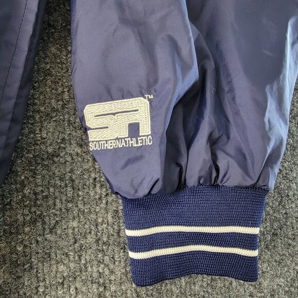 Southern Athletic Pullover Jacket Mens Medium Blue V Neck Windbreaker Nylon - Picture 3 of 8